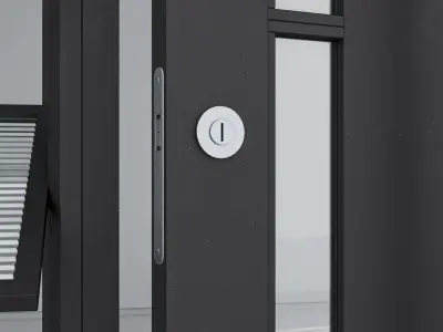 Aluminium door 323 3D model