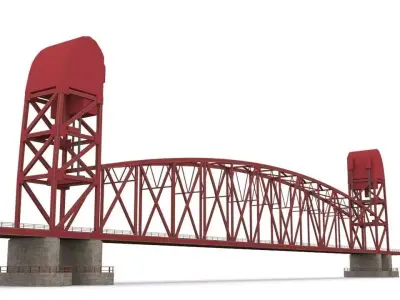 Roosevelt Island Bridge Low-poly 3D model
