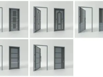 Door sets 8 3D model