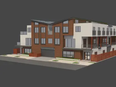 Apartment Building 11 3D model purchase