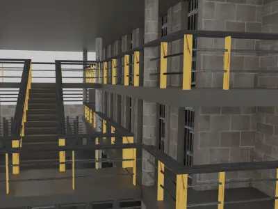 Prison 3D Model building 3D model