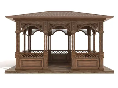 Wooden Gazebos 4 3D model