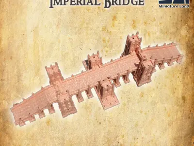 Grand Imperial  Bridge Tabletop Terrain 28 mm 3D print model
