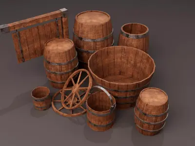 Medieval Back Low-poly 3D model