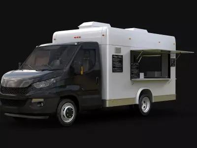 Modern Food Van 3D model