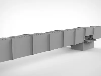 sci-fi Wall 1 3D model