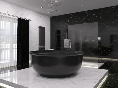 Bathroom 12 Low-poly 3D model