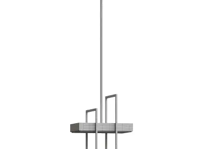 Saedi 1-Light Single Geometric LED Pendant 3D model