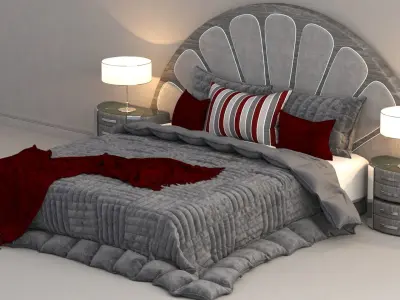Modern Bed for bedroom 3D model