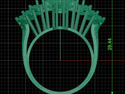 Pack jewelry ring  3D print model buy