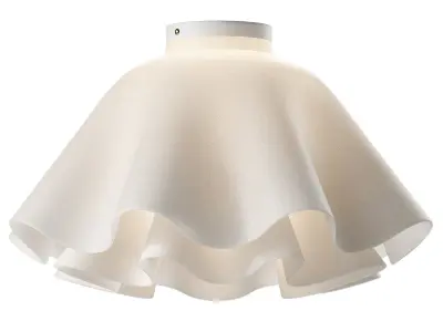 Ceiling Lamp Modern White Flower Semi-Flush mount 3D model
