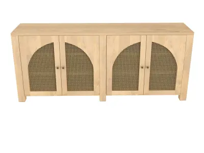 West Elm cane arches sideboard 3D model