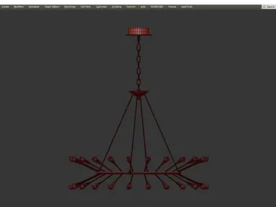 Martyn Lawrence Bullard Aries Chandelier Low-poly 3D model