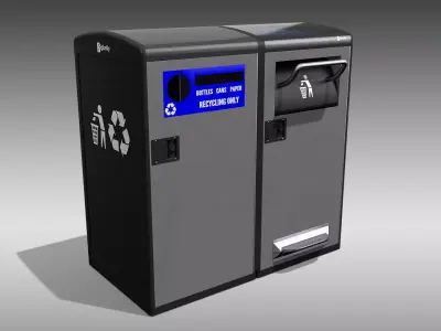 Bigbelly Double Station Low-poly 3D model