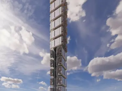 Sci-fi Tower 004 3D model