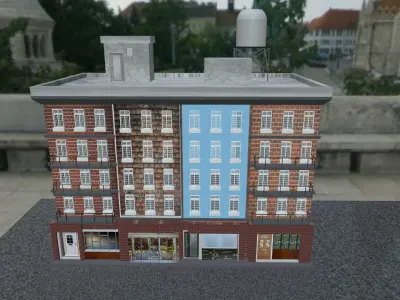 Us Building Design Low-poly 3D model