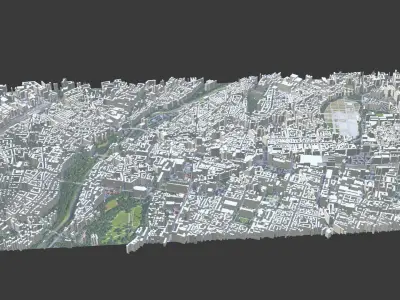 Munich City Low-poly 3D model