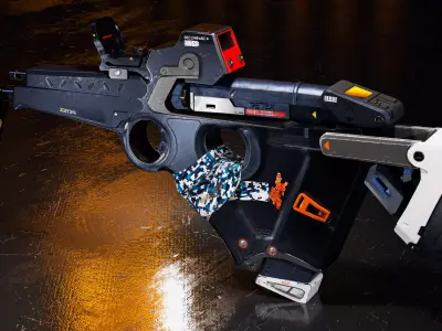 Sci-Fi SMG Low-poly 3D model