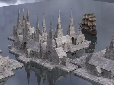 Tortuga Church 5 designs 3D 3D model