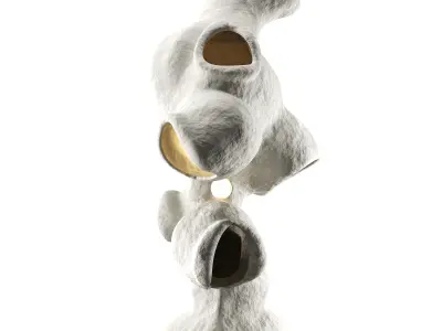  Fertility Form illuminated sculpture Low-poly 3D model