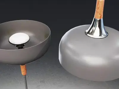 Modern Pendant Ceiling Lamp Low-poly 3D model