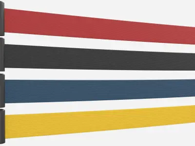 Stanchion Retractable Belt Barriers 3D model