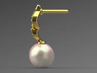 ocean earring pe0036 3D print model