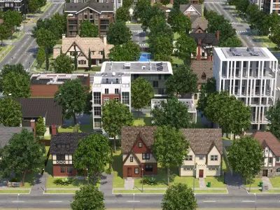 Suburb City 3D model