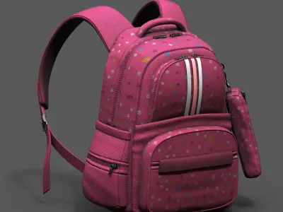Backpack Camping Generic Color 3d model Generic  Low-poly 3D model