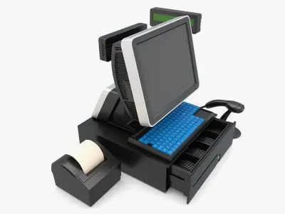 Supermarket - Cash Register 3D model