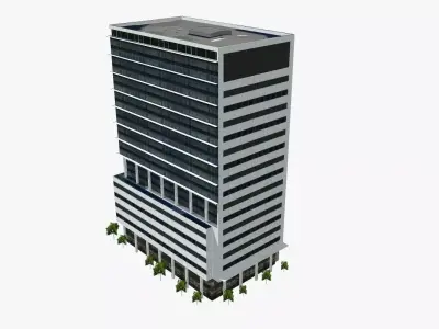 53 Albert Street Low-poly 3D model