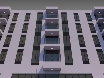 Apartment Building 003 3D model