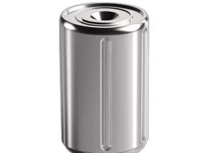 Sleek Industrial Component Low-poly 3D model