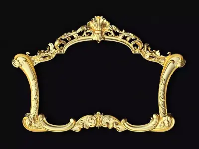 carved mirror 3D model