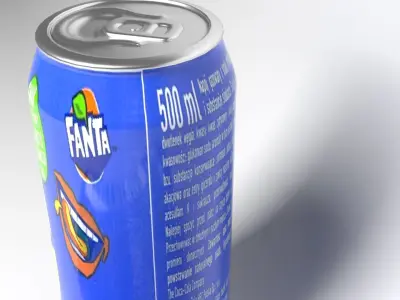 Fanta Cans 3D model