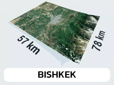Bishkek Kyrgyzstan City Landscape 3D Model 3D model