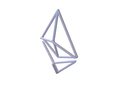 Neon Ethereum v1 001 Low-poly 3D model