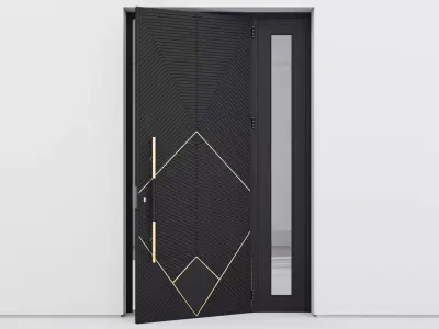 Aluminium door 277 3D model