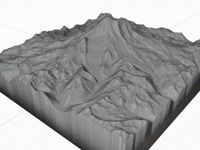 Mount Rainier  3d model terrain 3D model