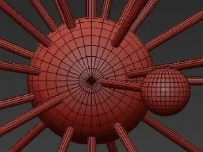 Sputnik Chandeliers 3D model