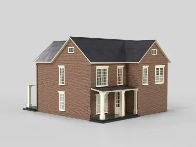 British House Design 03T4 Low-poly 3D model