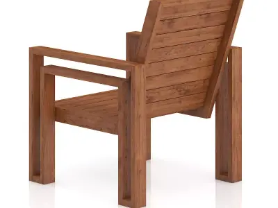 Wooden Chair 3D model buy