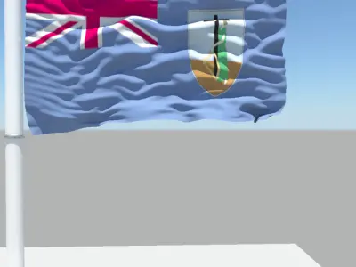 Montserrat flag 3D model