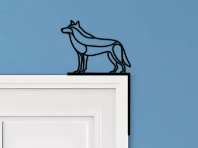 Wolf Door Corner Decor 3D print model shop