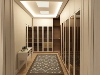 Bedroom with wardrobe 3D model