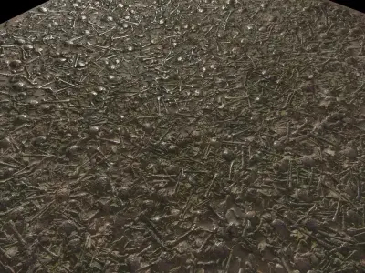 Massive Bones Floor Low-poly 3D model