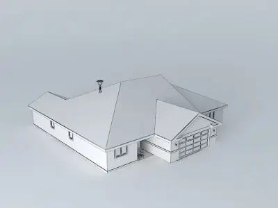 House with future apartment Free 3D model