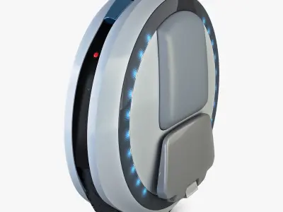 Ninebot One white 3D model