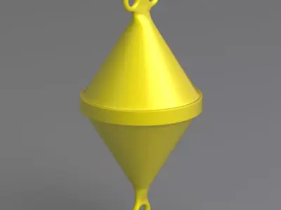 Sea Buoy 01 yellow 3D model