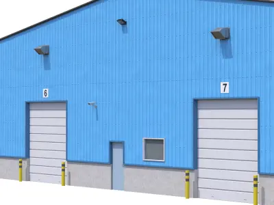 Industrial Building 4 Low-poly 3D model